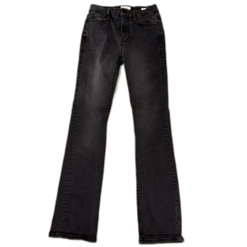 Frame Le Mini Boot Jeans Billups Gray Size 28 Mid Rise 32" Inseam Designer Denim